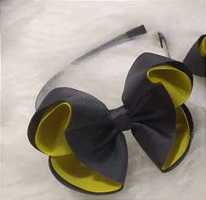 Tiara Chumbo com Amarelo