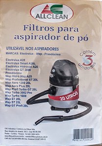Sacos Descartáveis para Aspirador de Pó Electrolux - WAP - Prosdócimo