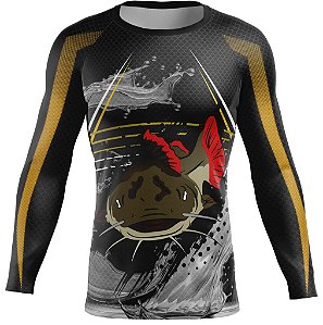 Camisa Camiseta de Pesca Esportiva Pirarara Proteção UV