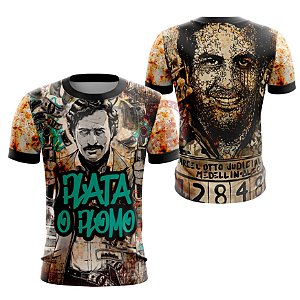 Camisa Pablo Escobar Plata o Plomo Quebrada Favela Dry Sport