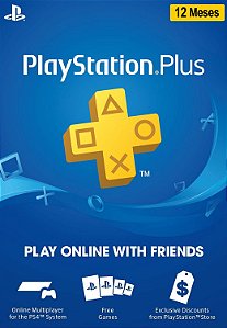 CARTÃO PLAYSTATION PSN PLUS 12 MESES BRASIL
