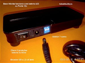 Base Flex com seletor 7 cores ( funciona com bateria ou fonte )
