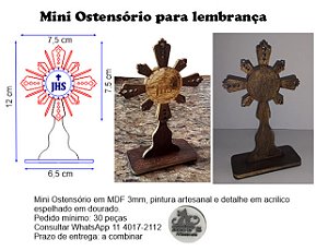 Mini Ostensório - brinde católico 12cm