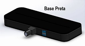 Base para Luminária LED com Seletor 7 Cores e Fonte 12V -  Preta