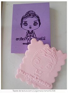 Textura Logomarca Para Biscuit 8x6 Cm - Personalizada