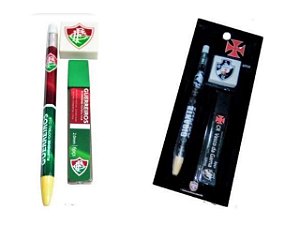Lapiseira com carga e borracha oficial de clubes