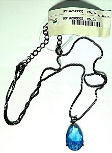 Colar com zircônia colorida 3 variações
