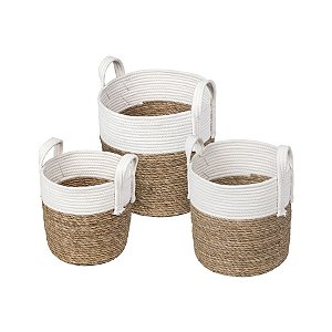 Conjunto 3 Cestos organizadores Samui P/M/G