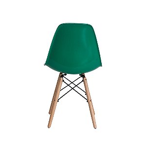 Cadeira Eames Eiffel ABS Verde  base Madeira Edition Limited