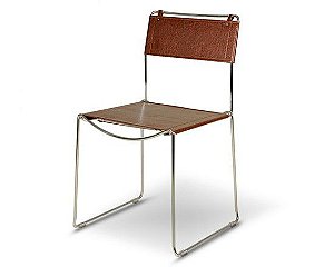 Cadeira Jody Slim aço inox couro natural-Diversas opções de tecidos -  Império Design Cadeiras , Móveis e Decoração Concept Place