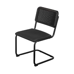 Cadeira New Cesca s/b base preta palha pp preta