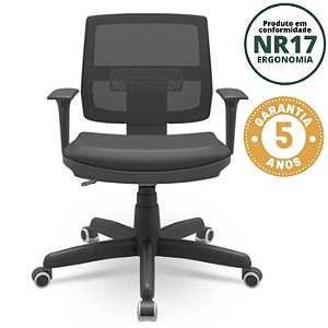 Cadeira para Escritório Diretor Ergonômica Giratória Executiva Nitro II NR17 Plaxmetal Preto