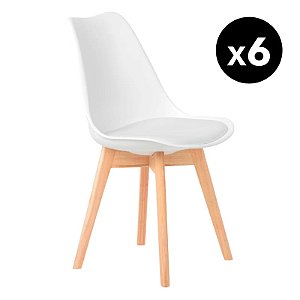 Kit Cadeira Leda Branca  PP/Saarinen/Joly base DSW