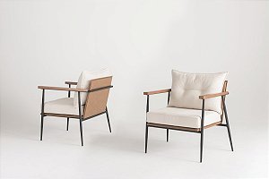 kit 02 Poltronas Luke linho cru