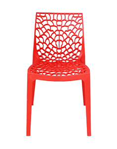 Cadeira Gruvyer Polipropileno vermelha  certificada Inmetro