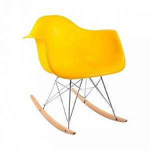 Cadeira  Charles Eames Balanço Amarelo