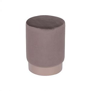 Puff Glamour Veludo marrom