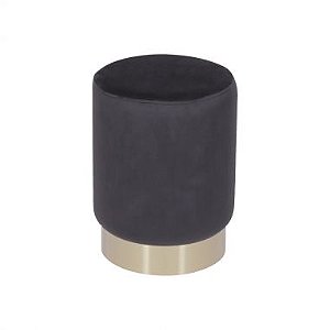 Puff Glamour Veludo preto