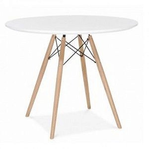Mesa Eiffel Eames 080 cm diâmetro laqueada branco