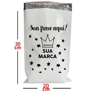 Envelope Plástico De Segurança Personalizado Com Bolha 20x30
