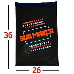 Envelope Plástico De Segurança Personalizado Cinza Sem Bolha 26x36