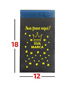 Envelope Plástico De Segurança Personalizado Cinza Sem Bolha 12x18