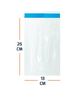 Saco PEBD Virgem Adesivado - 12 micras - 13x25