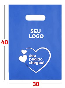 Sacola Plástica Boca de Palhaço (Boca Vazada) - 30x40