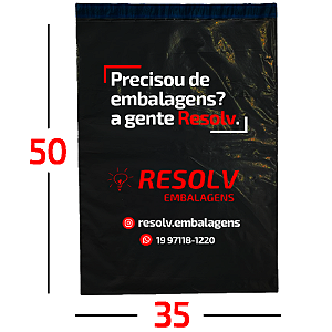 Envelope Plástico De Segurança Personalizado Cinza Sem Bolha 35x50