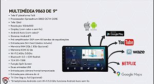 Multimídia Kronos  - Android 9´ Qled