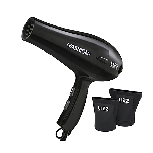 Secador Lizz Prof Fashion 2200W Preto 220v - Potência e Estilo Profissional