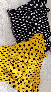 Cropped bolinhas tam p preto