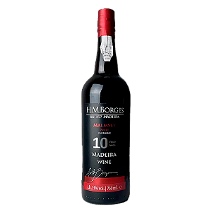 Vinho Português Tinto H.M.Borges Sweet Malmsey 10 Anos Ilha da Madeira 750ml