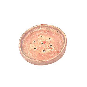 Saboneteira rosa de cerâmica