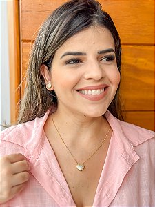 Conjunto Coração Cravejado