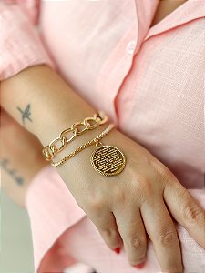 Pulseira Árvore da Vida com Corrente Dupla