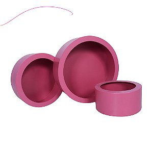 Nicho Redondo Rosa Pink Trio
