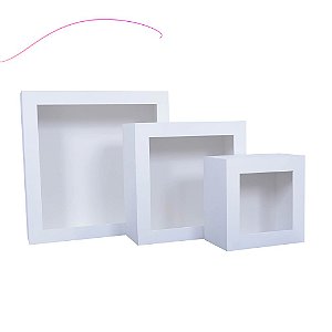 Trio de Nicho Quadrado Branco