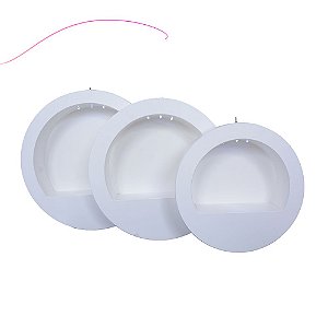 Nicho com Led e Base Redondo Branco