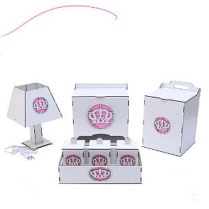 Kit Higiene Branco Coroa - 7 Peças