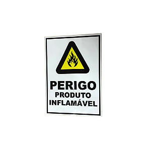 Adesivo Perigo Produto Inflamável