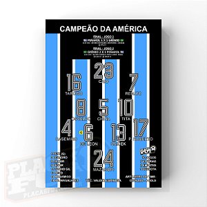 Quadro Escalação Final Campeão Da América 1983