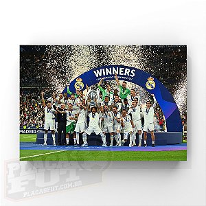 Quadro Real Madrid Escalação Final Champions League (UCL) 2016/2017 -  PlacasFUT
