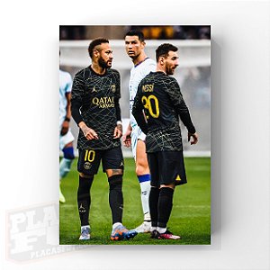 Quadro Neymar & Cristiano Ronaldo & Messi