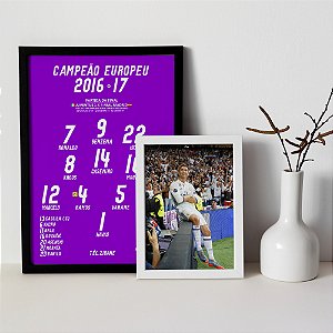 Quadro Real Madrid Escalação Final Champions League (UCL) 2021/2022 -  PlacasFUT