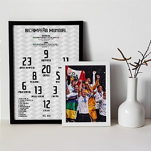 Quadro Escalação Final Campeão Mundial 2000 - PlacasFUT