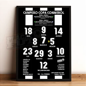 Quadro Escalação Final Campeão Copa Conmebol 1993