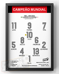 Quadro Escalação Final Campeão Mundial 1981