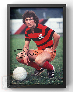 Quadro Zico "Galinho de Quintino" + Autógrafo Digital