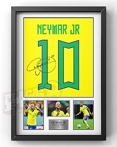 Quadro Neymar Especial Brasil 2022 + Autógrafo Digital